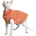 thumbnail image 1 of HQREA Sphynx Cat Sweater Vest Warm Fleece Pet Pullover Winter Pet Apparel for Hairless Cats, 1 of 6