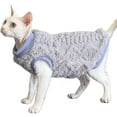 thumbnail image 1 of HQREA Sphynx Cat Sweater Vest Warm Fleece Pet Pullover Winter Pet Apparel for Hairless Cats, 1 of 6