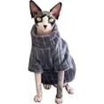 thumbnail image 1 of HQREA Warm Sphynx Cat Clothes Fleece Cat Sweaters for Cats Only for Hairless Cat Outfit, 1 of 7