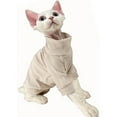 thumbnail image 1 of HQREA Warm Sphynx Cat Sweater, Winter Pet Pajamas Shirt Apparel for Hairless Cats, 1 of 6