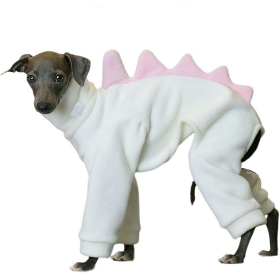 HQREA Whippet Dog Clothes, Fleece Pet Pullover Pajamas Italian Greyhound Dog Jumpsuit for Winter