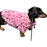 HQREA Winter Dachshund Coat Fleece Warm Pullover Pink Mini Dachshund Jacket Sweater