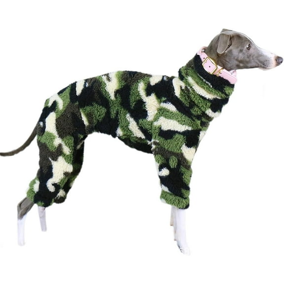 HQREA Winter Dog Coats Fashion Thick Warm Fluffy Fleece Onesie Outfit for Italian Greyhound
