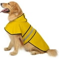 thumbnail image 1 of HQREA Yellow Dog Raincoat Hooded Slicker Poncho for Puppy and Large Dogs, 1 of 6