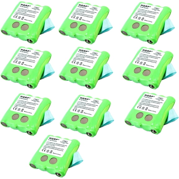 HQRP 10-Pack Battery for Motorola KEBT-072 KEBT-072-A KEBT-072-B M370H1A BNH370 SX700 SX700R SX709R Two-Way Radio