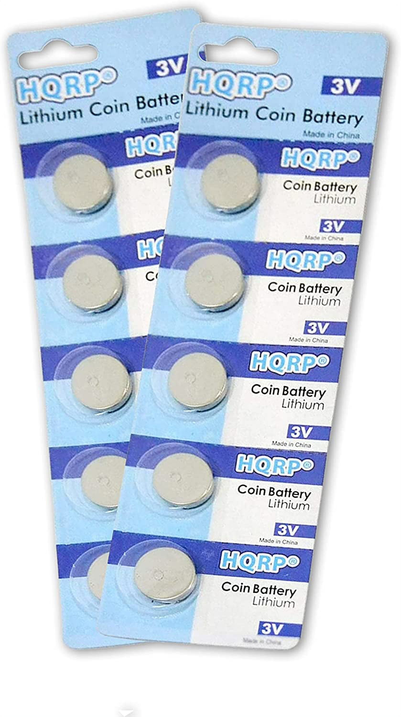 HQRP 10Pack Coin Lithium Battery Compatible with CR1225 BR1225 DL1225