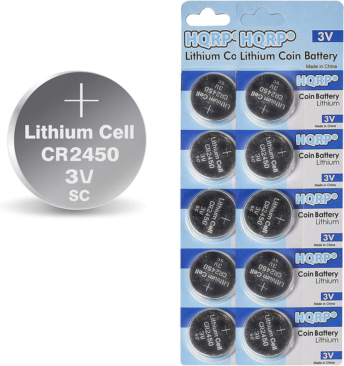 HQRP 10 Pack Lithium Coin Battery compatible with MILLER 217043