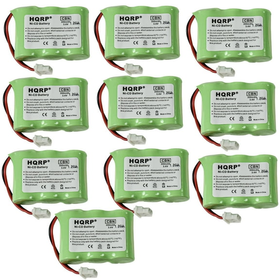 HQRP 10-Pack Phone Battery for V-Tech 89-1338-00 89-1338-00-00 BT-17333 BT-27333 CS2111 CS2111-11 CS5111 CS5111-2 CS5121 Cordless Telephone