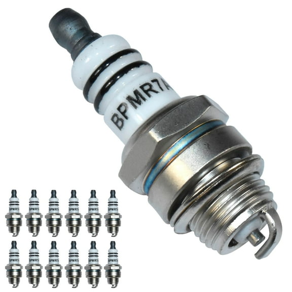 HQRP 12-Pack Spark Plug Compatible with NGK BPMR7A 6703 Spark Plug for Kawasaki, Stihl, Tecumseh Engines