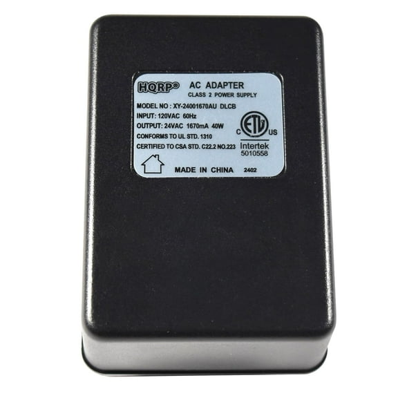 HQRP 120V to 24V AC 40VA Transformer Compatible with Nest, Ecobee, Sensi, Honeywell Thermostat, Nest Doorbell and All Versions of Doorbell Power Supply Adapter Door-Bell 120v-to-24v, ETL Listed