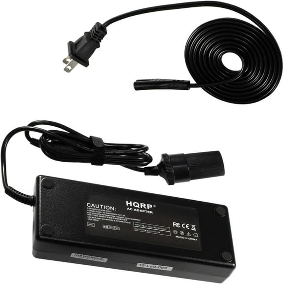 HQRP 12V 10A Heavy Duty Converter for Coleman 2000017414, DC 12V QuickPump 2000001075, 12V Direct Plug Spotlight 2000013871, PowerChill 40 and 16 Quart Coolers AC DC Adapter Car Charger
