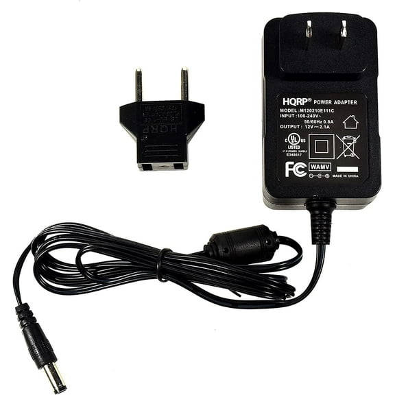 HQRP 12V AC Adapter / 12-Volt Adaptor for Jim Dunlop Rockman Guitar Ace / Metal Ace / Bass Ace Headphone Amplifier, Power Supply Cord