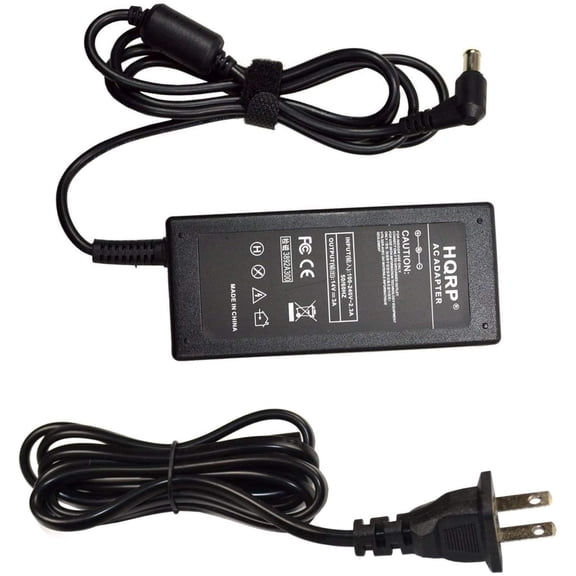 HQRP 14V AC Adapter for Samsung SyncMaster C23A550U LC23A550 LS24E390 S20A300B S20B300 S20B300B S19B300NW TFT LCD Monitor Power Supply Cord Adaptor Sync-Master + Coaster