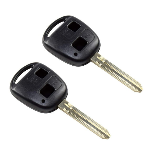 HQRP 2 Buttons Ignition Entry Remote Key Fob Shell Case (Pack of 2) compatible with Toyota 4Runner 1998-2002; Avalon 1998-2010; Camry, Corolla 2002-2011 plus HQRP UV Meter