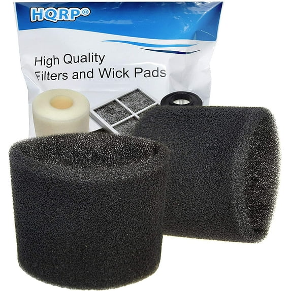 HQRP 2 Foam Filter Sleeves for Shop-Vac QPS20, QPS225, QPS25, QPS30, QPS35, QPS40, QPL625, QPL650, QPM45, QPM45A, QM450A Wet Dry Vacuums