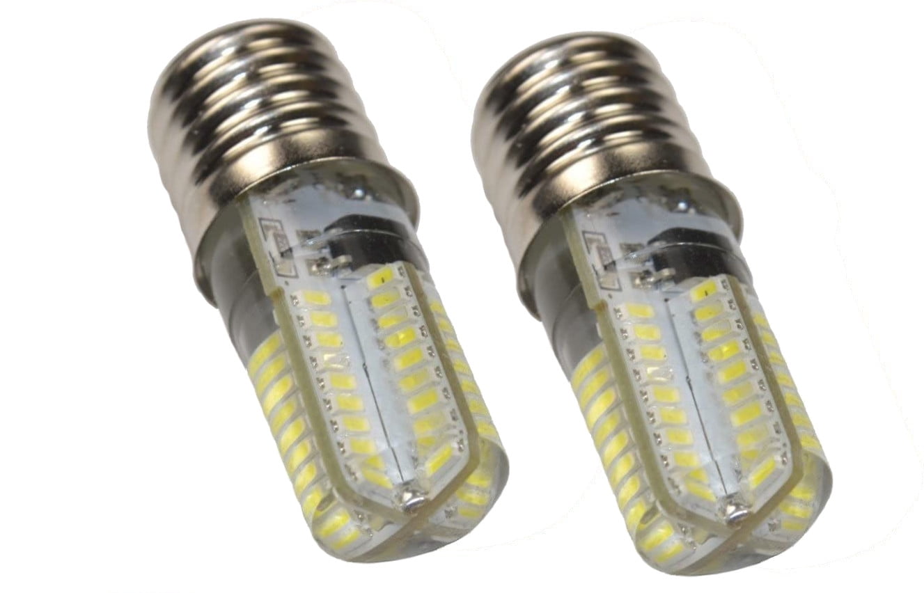 HQRP 2-Pack 110V E17 Base Silicone Crystal Dimmable LED Bulbs Cool White for Whirlpool 8206232A Light Bulb Replacement