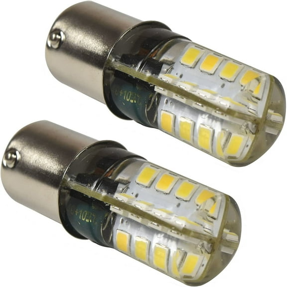 HQRP 2-Pack 1156 Ultra Bright LED Bulbs Cool White for John Deere AD2062R parts Fits JD LA115 D130 CS & CX Gator D110 GT235 L130 s240 X300 LT155 LA130 318 316 L110 GT245