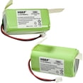 thumbnail image 1 of HQRP 2-Pack 14.8V Battery Compatible with Shark RVBAT850, Ion R75, R85, RV850, S87, AV752, AV751, RV761, RV851WV, RV871, RV1000S, RV101AE Robot Vac Vacuum Cleaners, 2-Prong Connector, RVBAT85O 3200mAh, 1 of 7