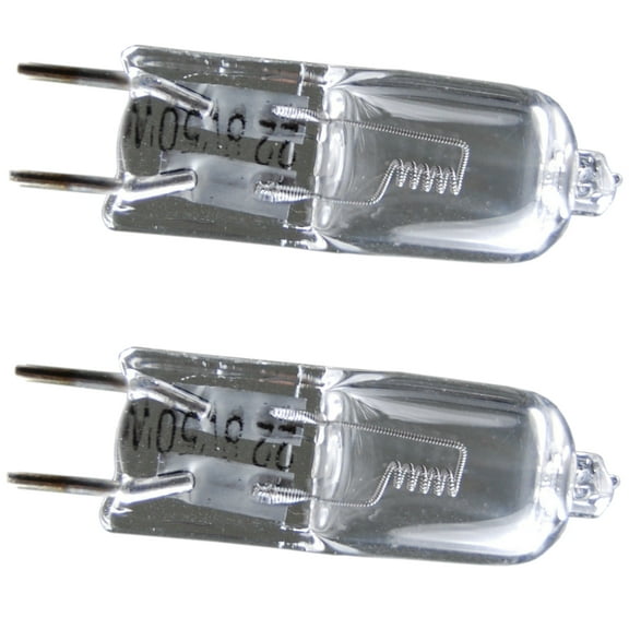 HQRP 2-Pack 22.8V 50W Halogen Bulb G6.35 BiPin Base Lamp for Dr. Mach M3, Trigenflex R96 Stand 1660-91