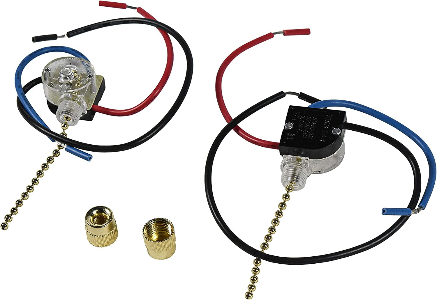 HQRP 3-Way 3-Wire Ceiling Fan Pull Chain Switch – Compatible With Hunter, Hampton Bay, Harbor Breeze & More (6A 125V)