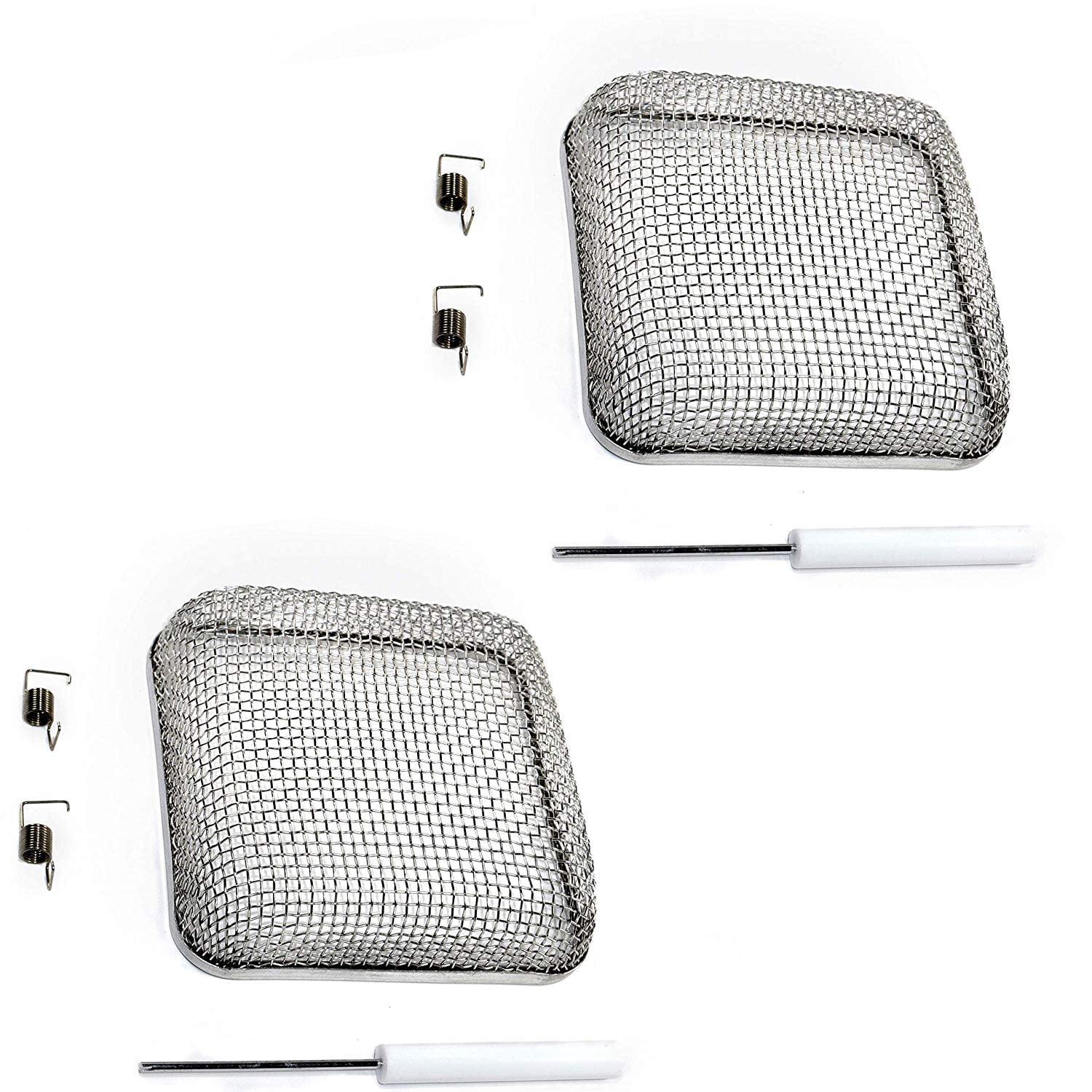 HQRP 2-Pack 4.5"x4.5" RV Furnace Water Heater Battery Vent Covers Flying Bug Insect / Rodent Screen Replacement for Camco 42150 WH-200