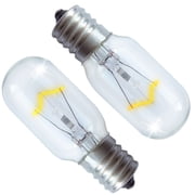 HQRP 2-Pack 40-Watt T8 Intermediate (E17) Base Incandescent Light Bulbs compatible with Appliance Microwave Oven Refrigerator Kitchen Vent Hood Range Hood Lights