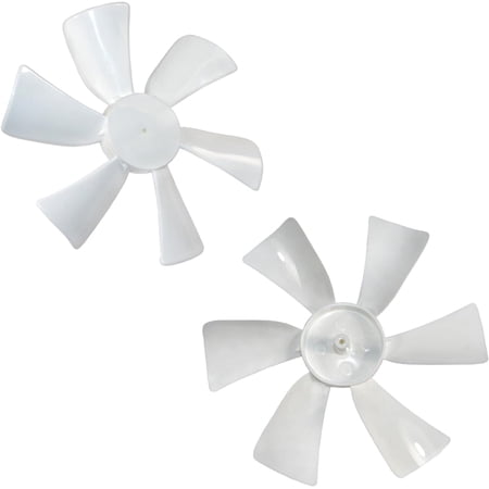 HQRP 2-Pack 6" Fan Blades 3/32" Round Bore Replacement for Jensen 12V Roof Vents / Range Hoods