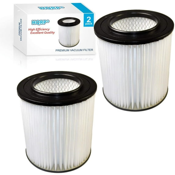 HQRP 2-Pack 7" Filter for VACUFLO FC300, FC550, FC650, FC310, FC520, FC530, FC540, FC610 Central Vac Systems, 8106-01