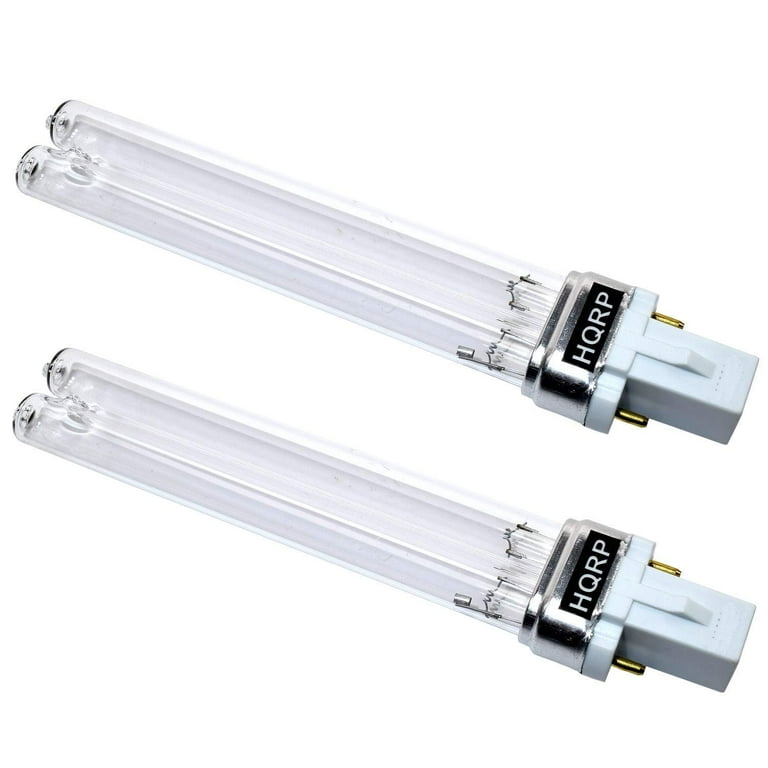 HQRP 2 Pack 9W UV C Bulb Replacement for Odyssea 9W UV Pro Ultraviolet Sterilizer Aquarium Filter Walmart