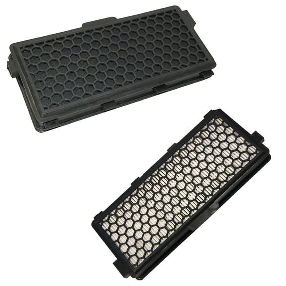 HQRP 2-Pack Active HEPA Filter compatible with Miele AH50 / 05996882 / 07226170 / Replacement