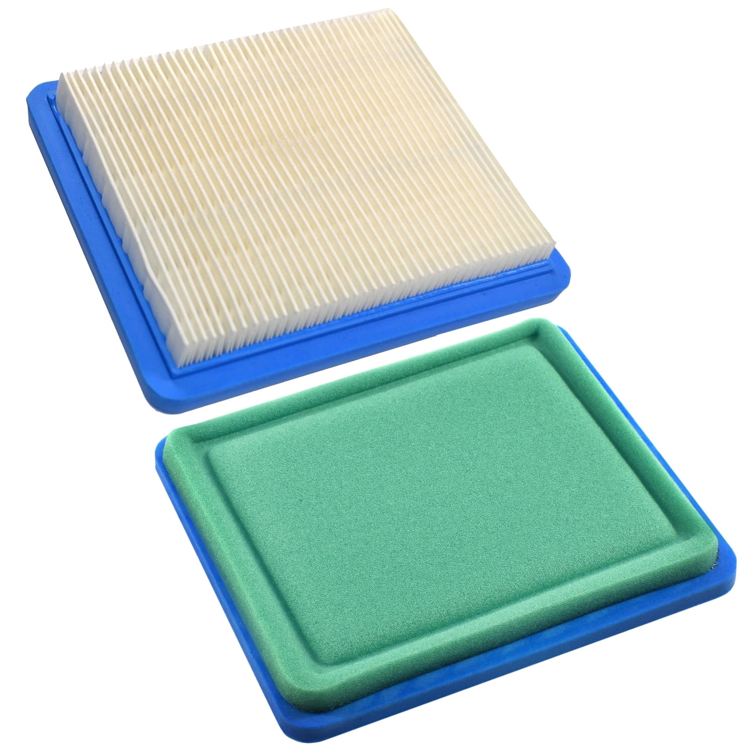 HQRP 2 Pack Air Filter Cartridge for Briggs Stratton 3.5 6.75 HP Quantum Engines 625 1575 series 625 650 675 625e 675e 675ex 725e 725ex Series Lawn