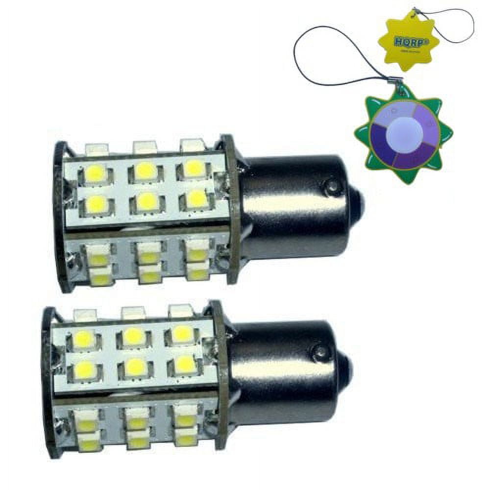 HQRP 2Pack BA15s Base 30 LEDs SMD 3528 LED Bulb Warm White for