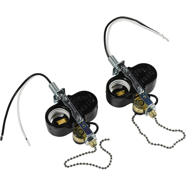 HQRP 2Pack Ceiling Fan 2Light Socket Switch Compatible with Zing Ear