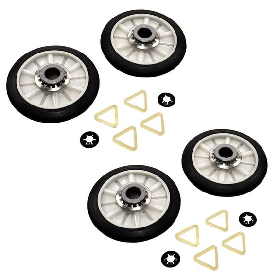 HQRP 2-Pack Dryer Drum Support Roller Kit Replacement for 3ZMED5705TW1 4GMEDC100YQ0 4GMEDC100YQ1 7MMGD6630TM1 7MMGD6630TQ0 MGD5730TQ0 MGD5740TQ0 YMED5720TQ1 YMED5740TQ0
