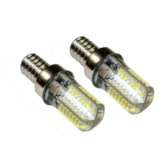 HQRP 2-Pack E12 Base 64 SMD3014 LED Light Bulbs AC 110V Cool White Dimmable