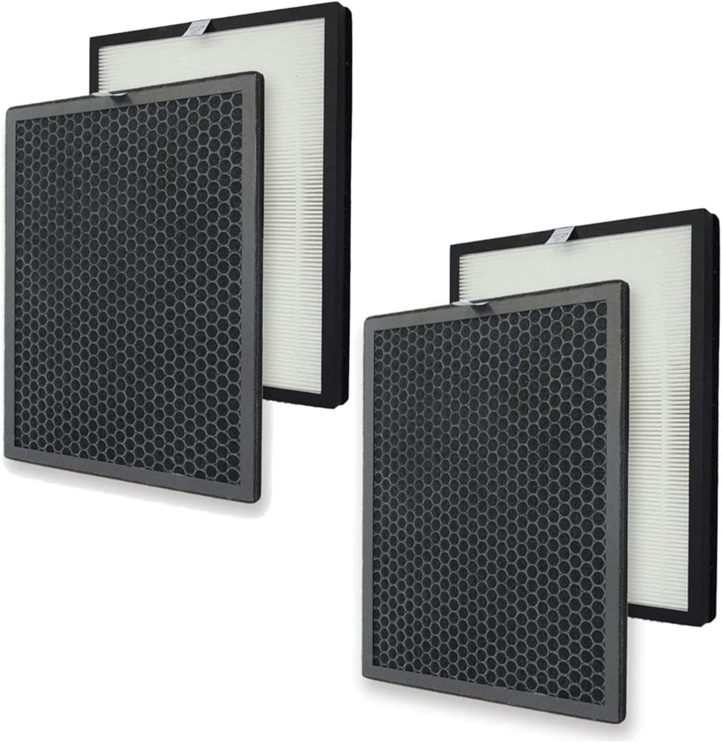 HQRP 2-Pack Filter Kit Compatible with Alexapure Breeze 3049 AP-B102 Air Purifier, AP-B103 AP-B104 HEPA + Activated Carbon Pre-Filter