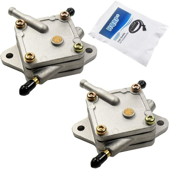 HQRP 2-Pack Fuel Pumps compatible with E-Z-GO 72021-G01 72021G01 25683-G1 25683G1 Replacement fits TXT, Medalist Golf Carts 1994-2003 4 Cycle 295cc & 350cc Robin Engines