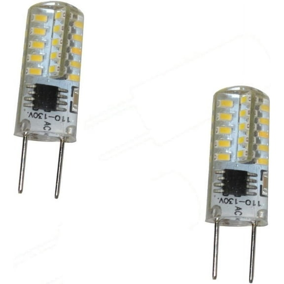HQRP 2-Pack G8 Bi-Pin 40 LEDs Light Bulb SMD 3014 Cool White for Accent, Microwave ovens, Pendant, Puck, Under Cabinet Puck Lights