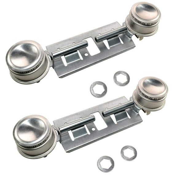 HQRP 2-Pack GAS Range Double Burner Assembly Kit Replacement for GE General Electric Hotpoint WB16K10026 WB16K10003 WB29K0001 WB29K0017 WB29K17 868697 AH232404 AP2633210 EA232404