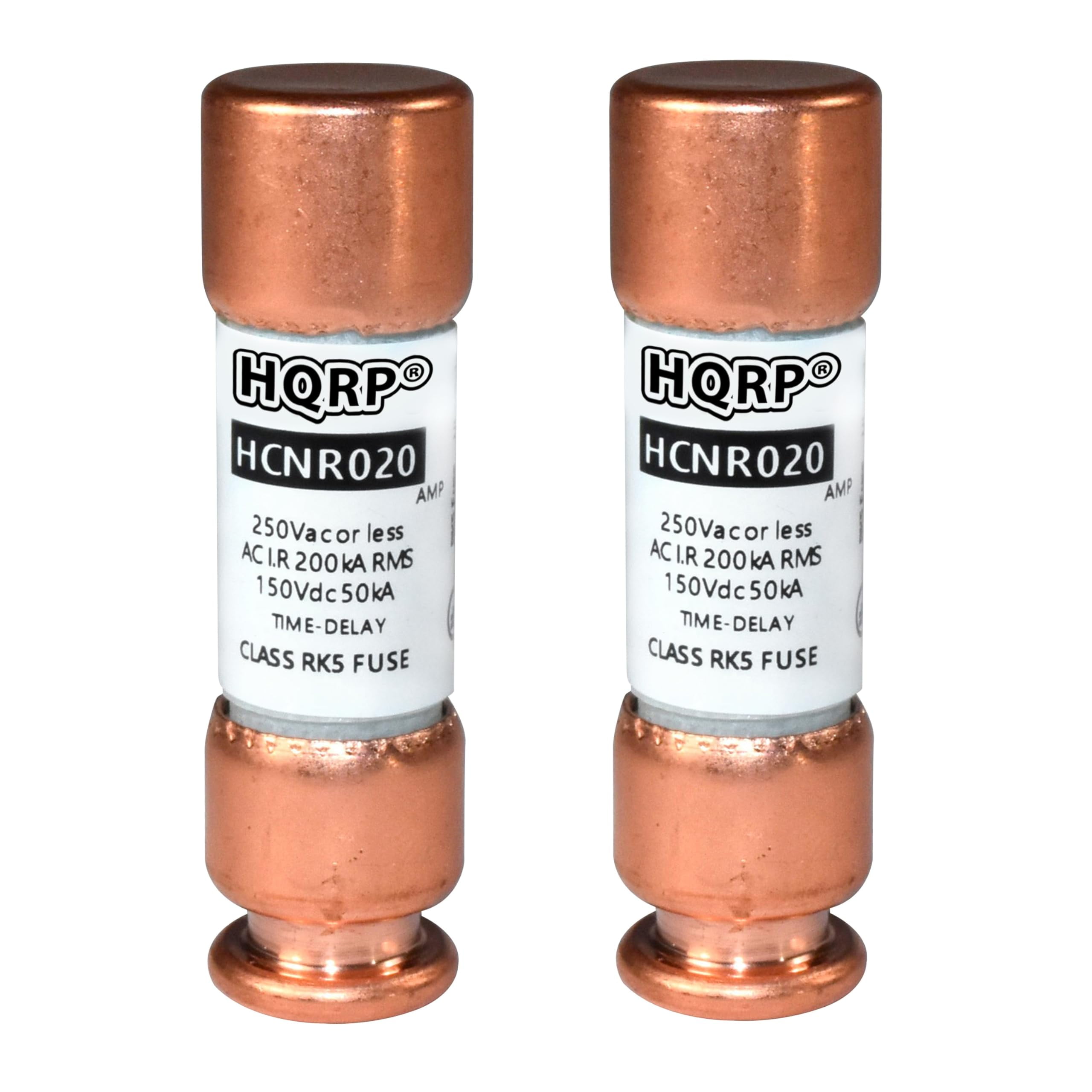 HQRP 2-Pack HCNR020 20 Amp 250V Dual Element Time-Delay Fuse, Class RK5 ...
