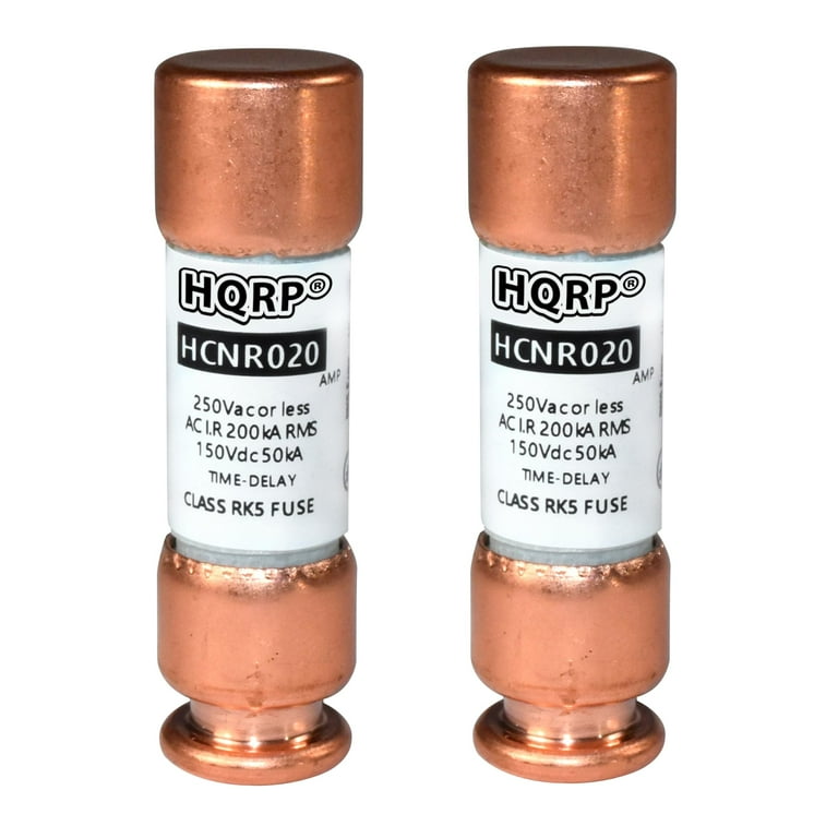 HQRP 2-Pack HCNR020 20 Amp 250V Dual Element Time-Delay Fuse