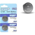 thumbnail image 1 of HQRP 2-Pack LIR2032 LIR2032H 3.7-Volt Lithium-Ion Rechargeable Coin Cell Battery LIR-2032 LIR2O32 LIR-2O32, 1 of 7
