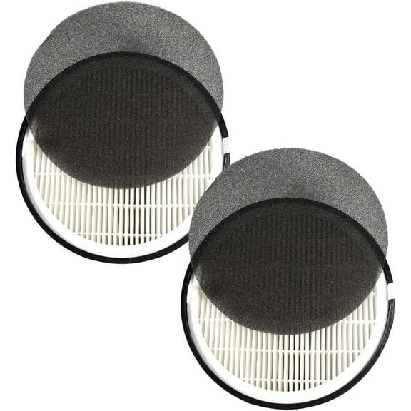 HQRP 2-Pack LV-H132-RF Replacement Filter Compatible with LEVOIT LV-H132 Air Purifier, 3-in-1 HEPA Activated Carbon Filter Set