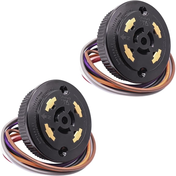 HQRP 2-Pack Photocell Sensor 7 Wires Dimming Receptacle Light Switch Socket Dusk to Dawn Outdoor Plug Base Twist Lock for Garden Light, Street Light, Led Flood Light, Outdoor Light, etc.