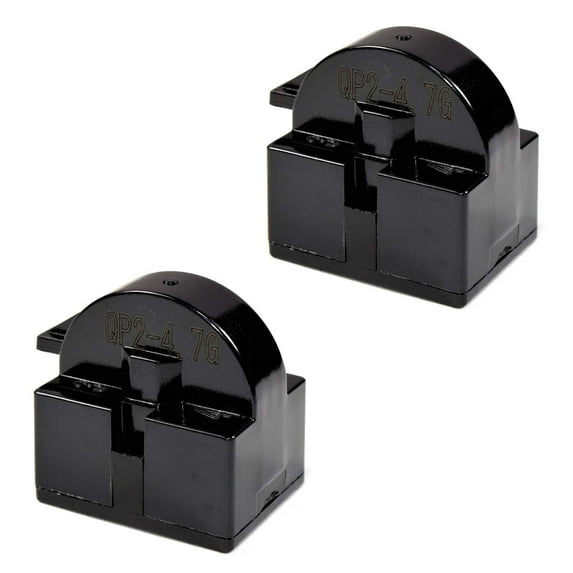 HQRP 2-Pack QP2-4.7 4.7 Ohm 1-Pin PTC Starter / Start Relay for Mini Fridges, Compact Refrigerators, Beverage & Wine / Beer Coolers, Deep Freezers, Beer / Wine Refrigerators