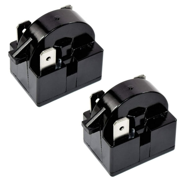 HQRP 2-Pack QP2-4R7 4.7 Ohm 3-Pin PTC Starter / Start Relay for Mini Fridges, Compact Refrigerators, Beverage & Wine / Beer Coolers, Deep Freezers, Beer / Wine Refrigerators