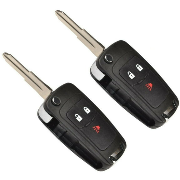 HQRP 2-Pack Remote Flip Folding Key Fob Shell Case Keyless Entry W/3 Buttons for Chevrolet Spark 2014 2015 2016