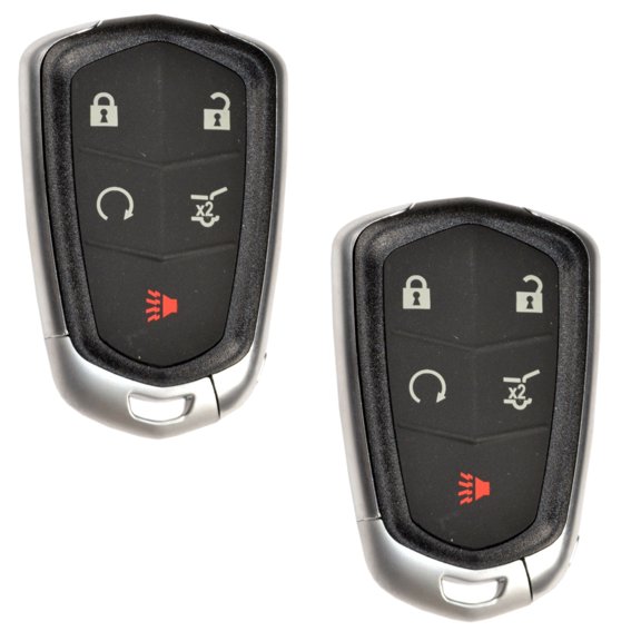 HQRP 2-Pack Remote Key Fob Shell Case Keyless Entry W/5 Buttons for Cadillac XTS 2014 2015 2016; XT5 2017
