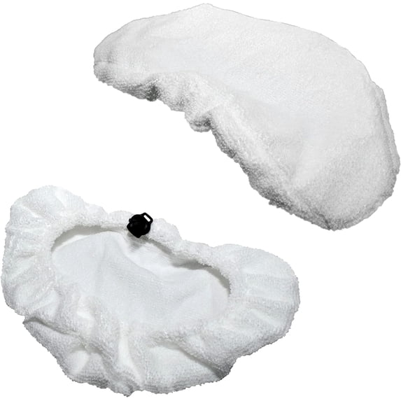 HQRP 2-Pack Soft White Triangle Steam Mop Pads Compatible with Bissell PowerEdge Lift-Off 2-in-1 2078, 20781, 20788, 2078A Sanitizing Steam Mop, 1606702 Replacement