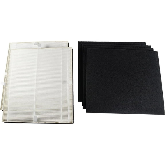 HQRP 2-Pack True HEPA Filters & 4-Pack Carbon Per-Filters compatible with Vornado MD1-0022, MD1-0023 Fits AC300, AC350, AC500, AC550, PCO200, PCO300, PCO375DC, PCO500, PCO575DC Air Purifier